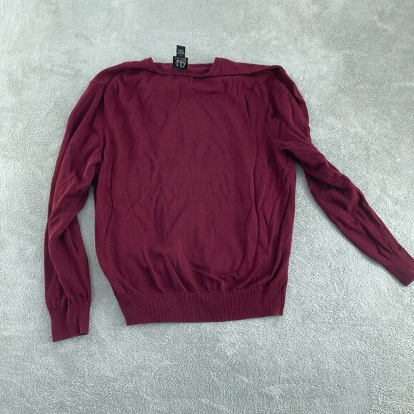 JoS. A. Bank Mens Signature Collection XL Pima Cotton Burgundy Sweater 1085 - Picture 6 of 8